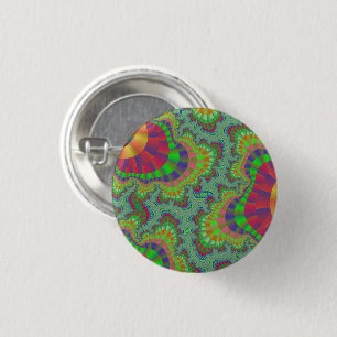 Custom Green Rainbow Gear Small Round Button