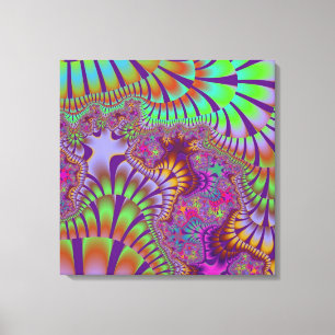 Custom Green Rainbow Melt Canvas Art