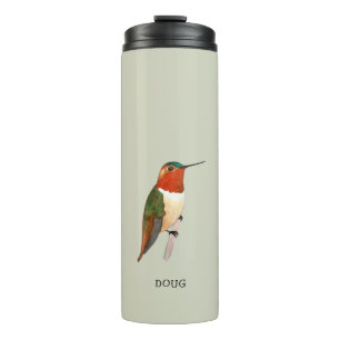 Custom Green Rufous Hummingbird Thermal Tumbler