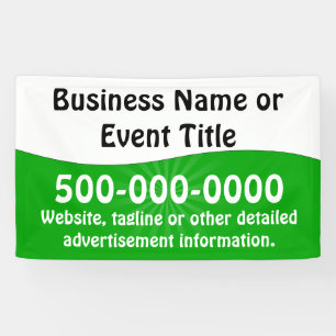Custom Green White Business Advertising Banner