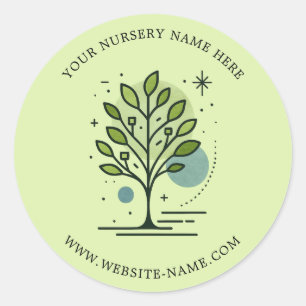 Custom Greenleaf Nursery Branding Classic Round Sticker