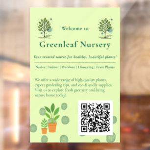 Custom Greenleaf Nursery Branding  Window Cling