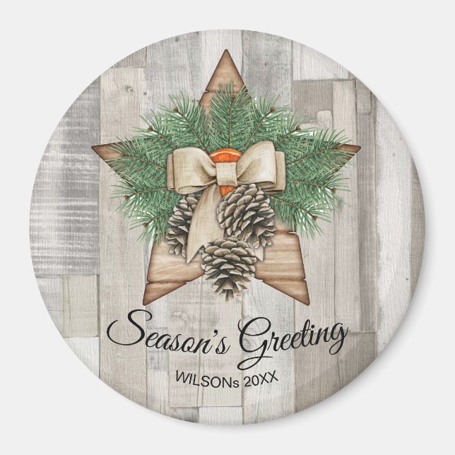 Custom Greetings/Names Christmas Magnet (Front)