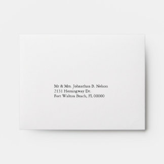 Custom Grey and White RSVP Envelope