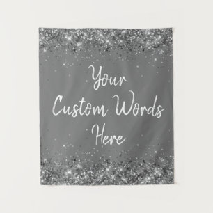 Custom Grey Backdrop Birthday Party Photo Booth Tapestry