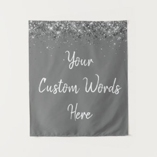 Custom Grey Backdrop Birthday Photo Booth Grey Tapestry