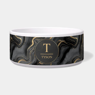Custom Grey Black and Gold Glitter Marble Pattern