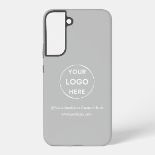 Custom Grey Business Logo Branded Samsung Galaxy Case