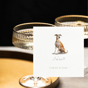 Custom Greyhound Pet Wedding Napkin