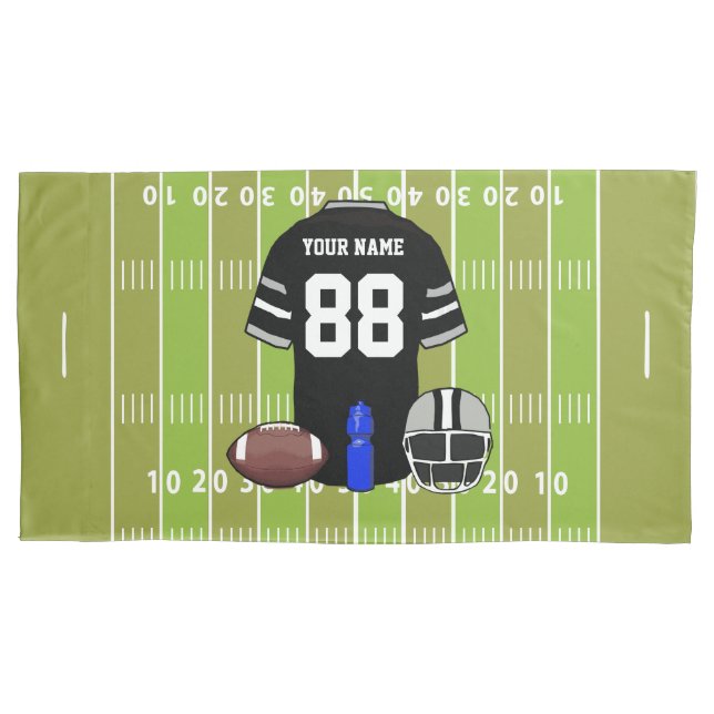 Custom Grid iron Football Jersey on Field Pillowcase (Front)