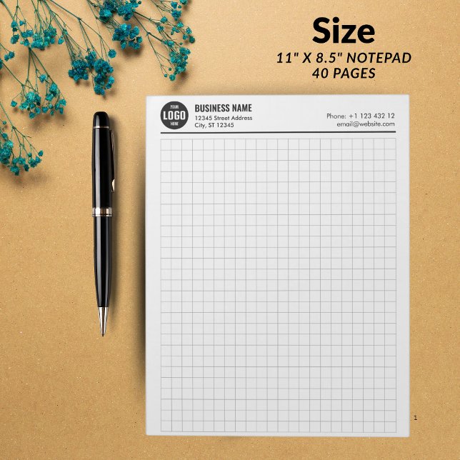 Custom Grid Notepad 5 Sq/Inch with Logo & Info (Custom Grid Notepad 5 Sq/Inch with Logo & Info)