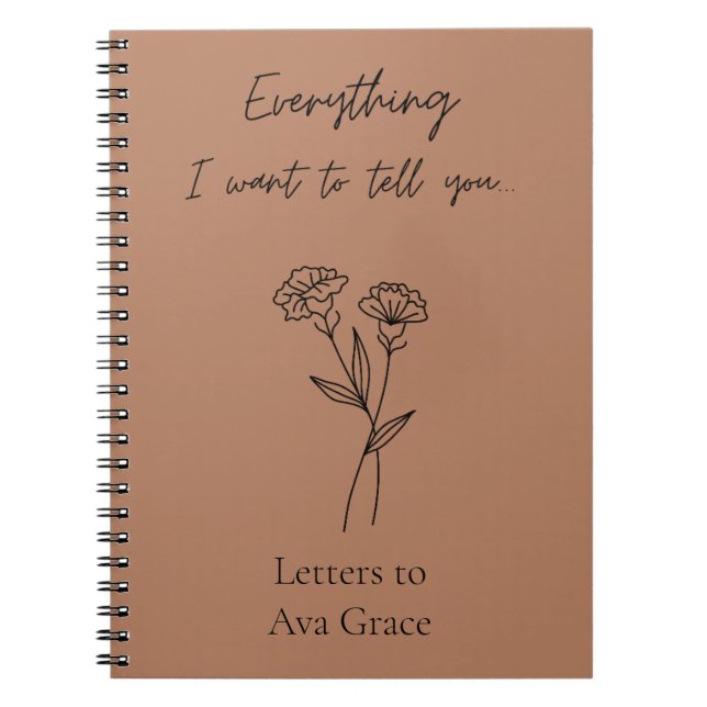 Custom Grief Journal Memorial Miscarriage Gift  (Front)