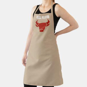 Custom Grill Master Red Bull Head Apron