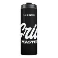 Custom Grill Master thermal tumbler for BBQ chef