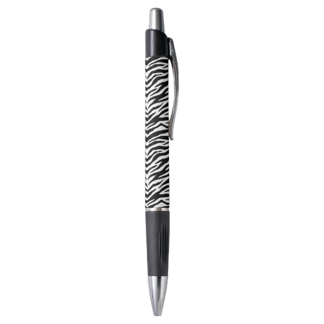 Custom Grip Ink Pen-Emmy-Zebra Print (Bottom (Vertical))