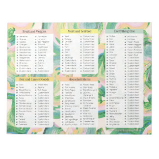 Custom Grocery List Notepad, Personal Stationery Notepad
