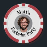 Custom Groom Face Bachelor Party Poker Chips<br><div class="desc">Make your bachelor party unforgettable with our Custom Groom Face Bachelor Party Poker Chips. These unique poker chips are the perfect addition to your night of fun and games, offering a personalised touch that celebrates the groom in style. Crafted with high-quality materials, these chips are not just a game accessory...</div>