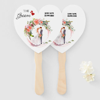 Custom Groom: Keep Your Guests Cool in Style Hand Fan