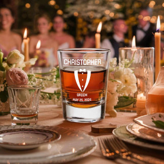 Custom Groom or Groomsman whiskey glass