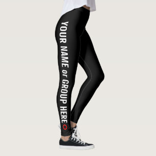 Custom Group Name & Text Women's Leggings