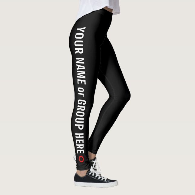Custom Group Name & Text Women's Leggings (Right)