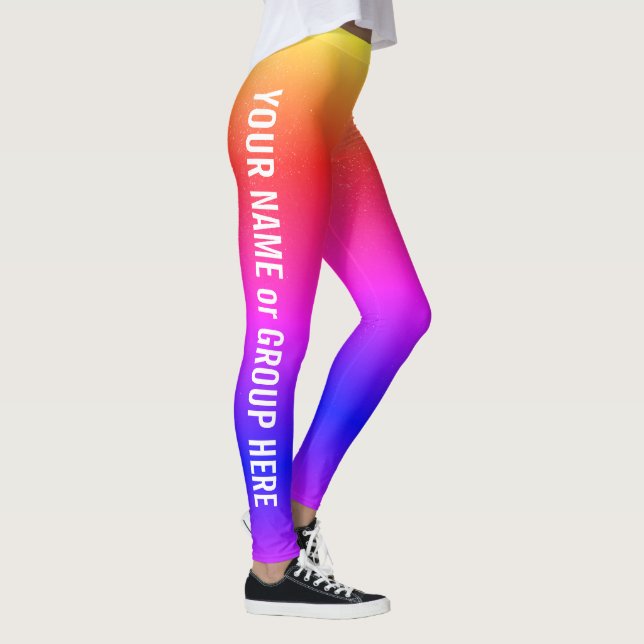 Custom Group Name & Text Women's Leggings (Right)