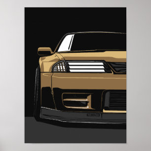 Custom GTR R32 front art Poster