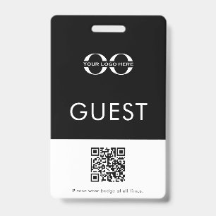Custom Guest Badge Logo QR Code ID Badge