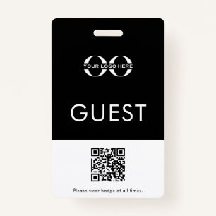 Custom Guest Badge Logo QR Code ID Badge