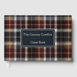 Custom Guest Book Gingham Style Vacation Rentals
