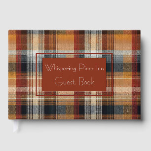 Custom Guest Book Gingham Style Vacation Rentals