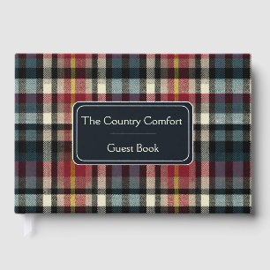 Custom Guest Book Gingham Style Vacation Rentals