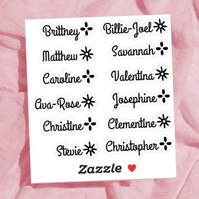 Custom Guest List Names Cute Stars Handlettering  (Creator Uploaded)