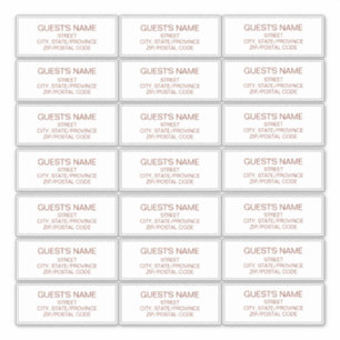 Custom Guests Address Labels Terracotta/Brown