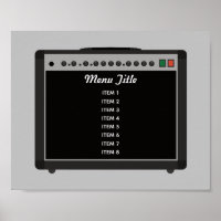 Custom Guitar Amplifier Rock and Roll Menu