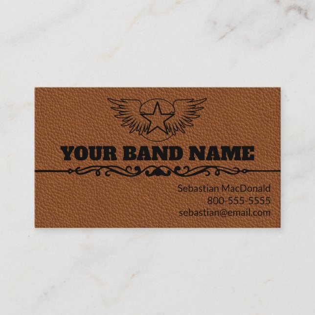 Custom Guitar Country Western Band Music Musician  Business Card (Front)