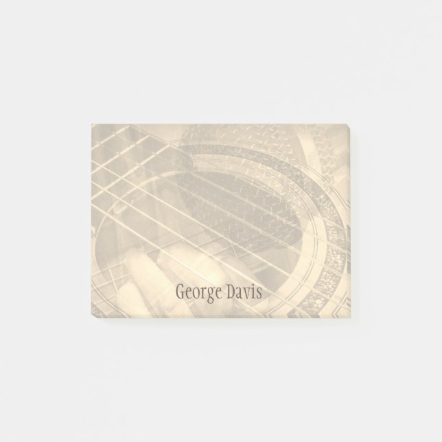 Custom guitar player performer singer musician post-it notes (Front)