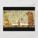 Custom. Gustav Klimt. Tree of Life. Postcard<br><div class="desc">Fine art postcard,  featuring one of Gustav Klimt's masterpieces the,  "Tree of Life" 1909.

On the reverse of the postcard. You can enter in your details,  your message,  and the recipients details. All the text can be altered to met your needs.</div>