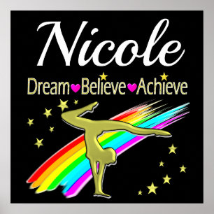 CUSTOM GYMNASTICS DREAMS COME TRUE DESIGN POSTER