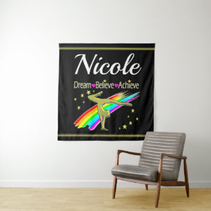 CUSTOM GYMNASTICS DREAMS COME TRUE DESIGN TAPESTRY