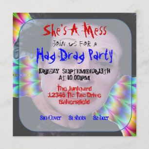 Custom Hag Drag Party Invitations