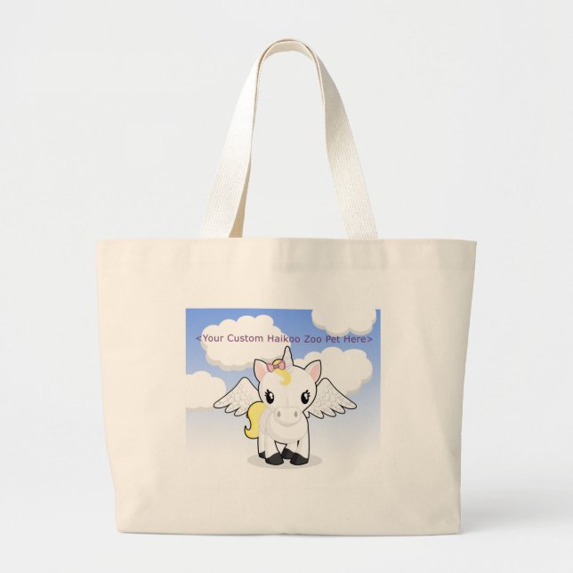 Custom Haikoo Zoo Canvas Tote Bag (Front)
