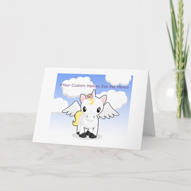 Custom Haikoo Zoo Greeting Card (Blank) (Front)