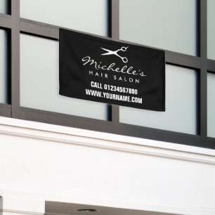 Custom hair salon outdoor advertising banner