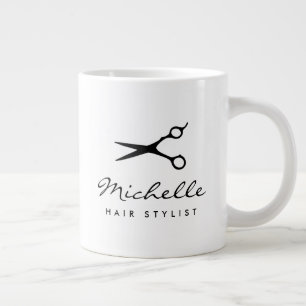 Custom hair stylish name extra large jumbo size large coffee mug