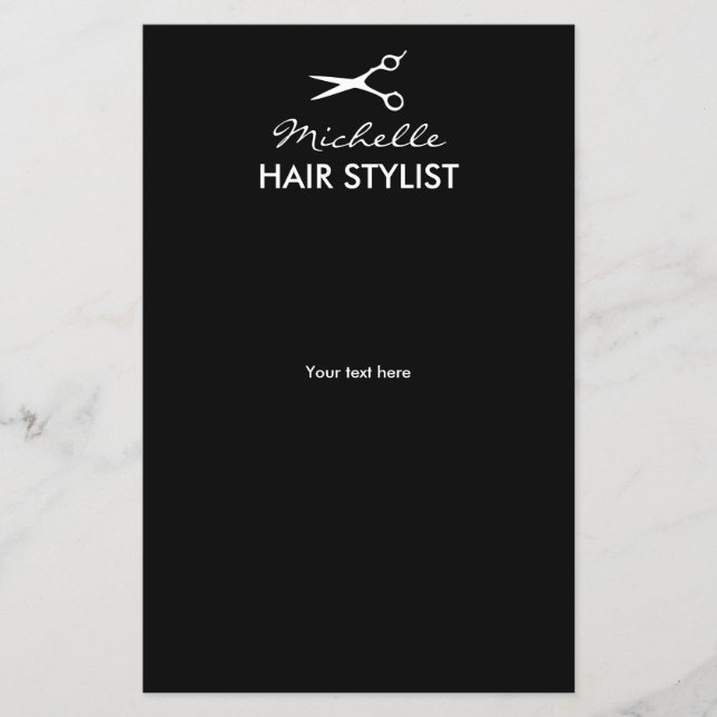 Custom hairdresser flyers for hair stylist salon (Front)