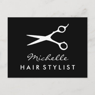 Custom hairdresser postcard for hair stylist salon