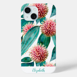 Custom Hakea Laurina Pincushion Blooms iPhone 15 Case