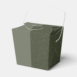 Custom Half & Half Moss Green Favour Box