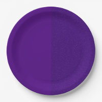 Custom Half-Matte Half-Glitter Purple Paper Plate